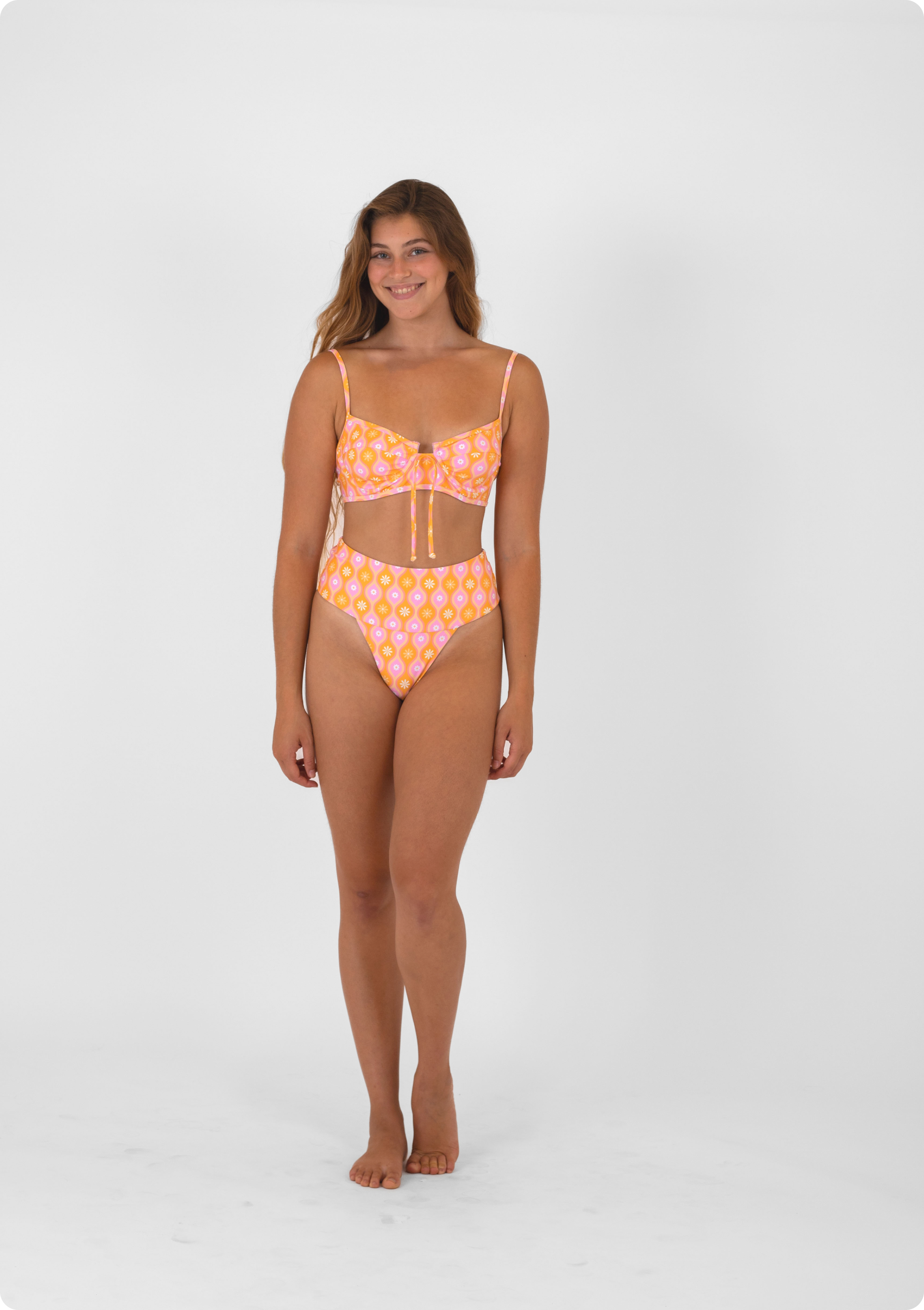 Nuni Reversible Bottom - Marga Orange - Ula Surf