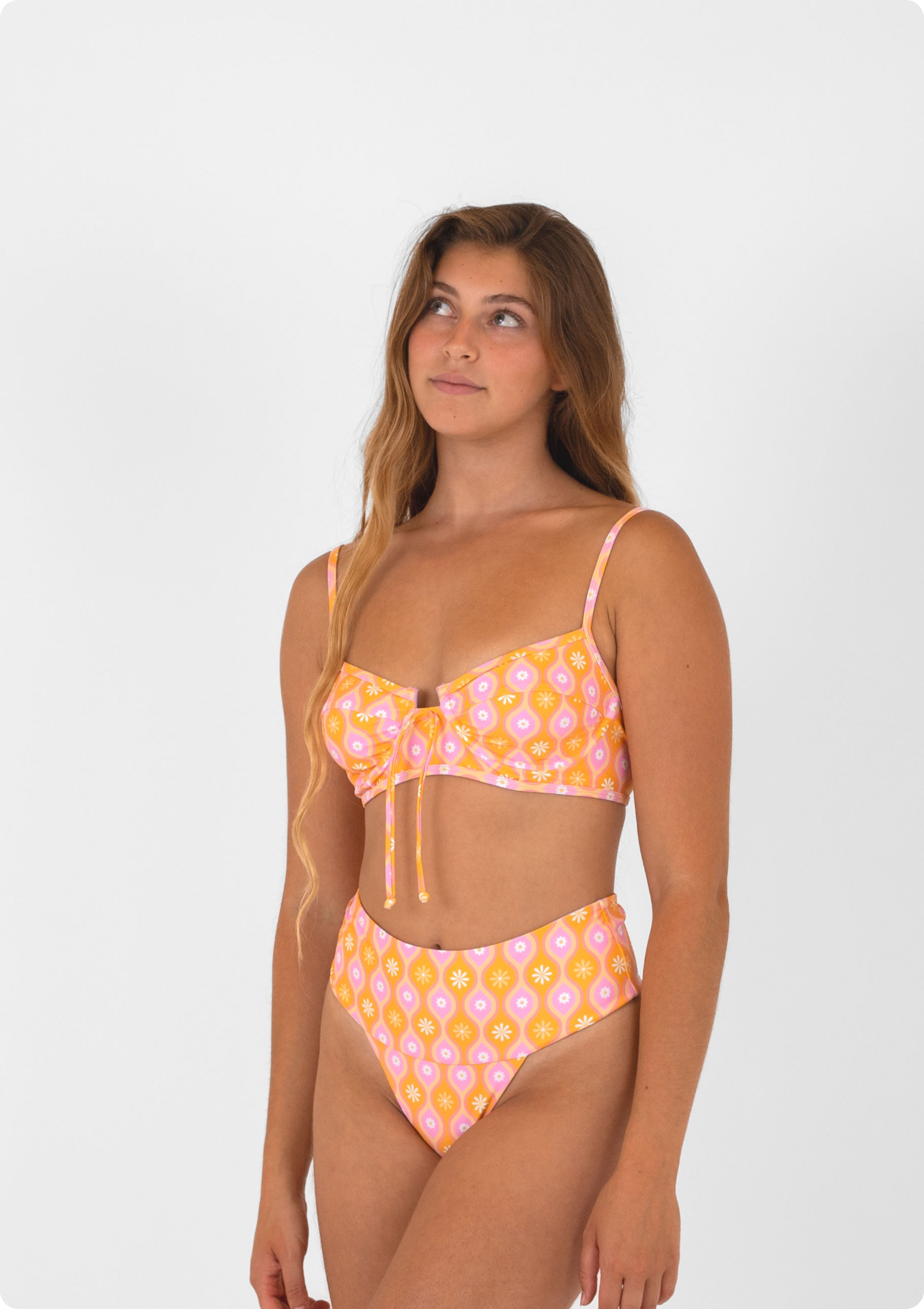 Nuni Reversible Bottom - Marga Orange - Ula Surf